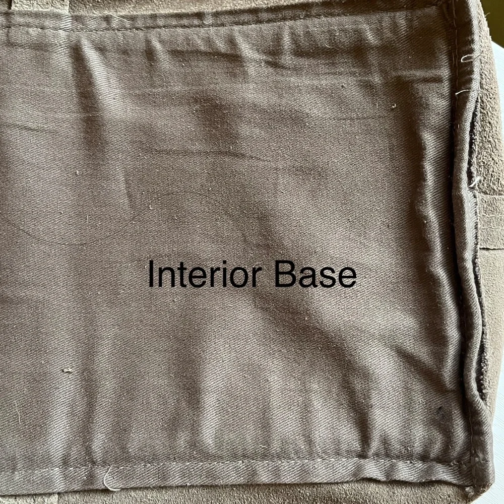 MANGO Suede Bucket Bag Crossbody Slouchy Shoulder Bag Purse Taupe Leather - Picture 5 of 11